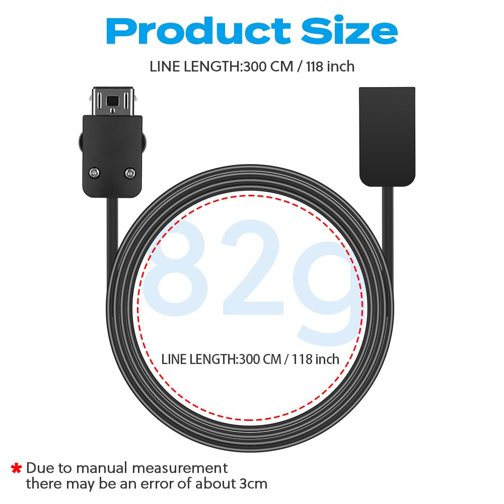 AXFEE 2 Piezas Cables de extensión Aplicabilidad con Nintendo NES Classic Mini Edition Controlador, 3 m Cables Extensibles para Wii Remoto y Wii Nunchuck Controlador, Negro