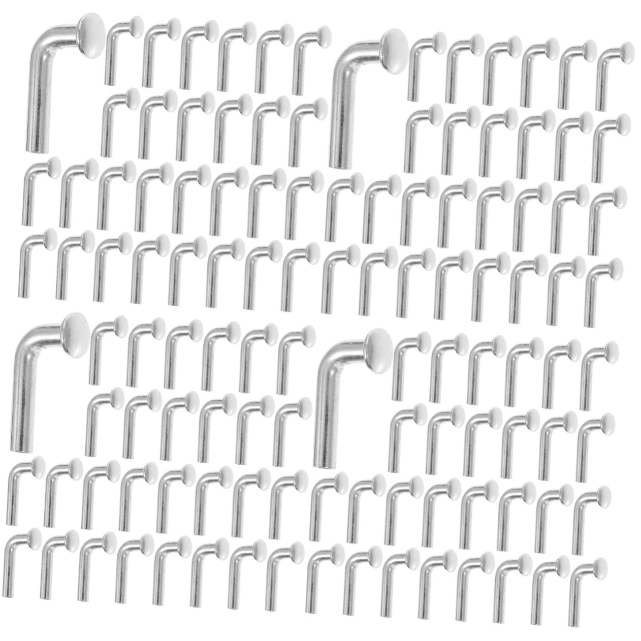 Zerodeko Pestillos Galvanizados Deber Ganchos Para Palets Tornillo Seguridad Accesorios Para Estanterías De Palets Anclas De Estante De Paleta Planchar Plata 100 Piezas*4