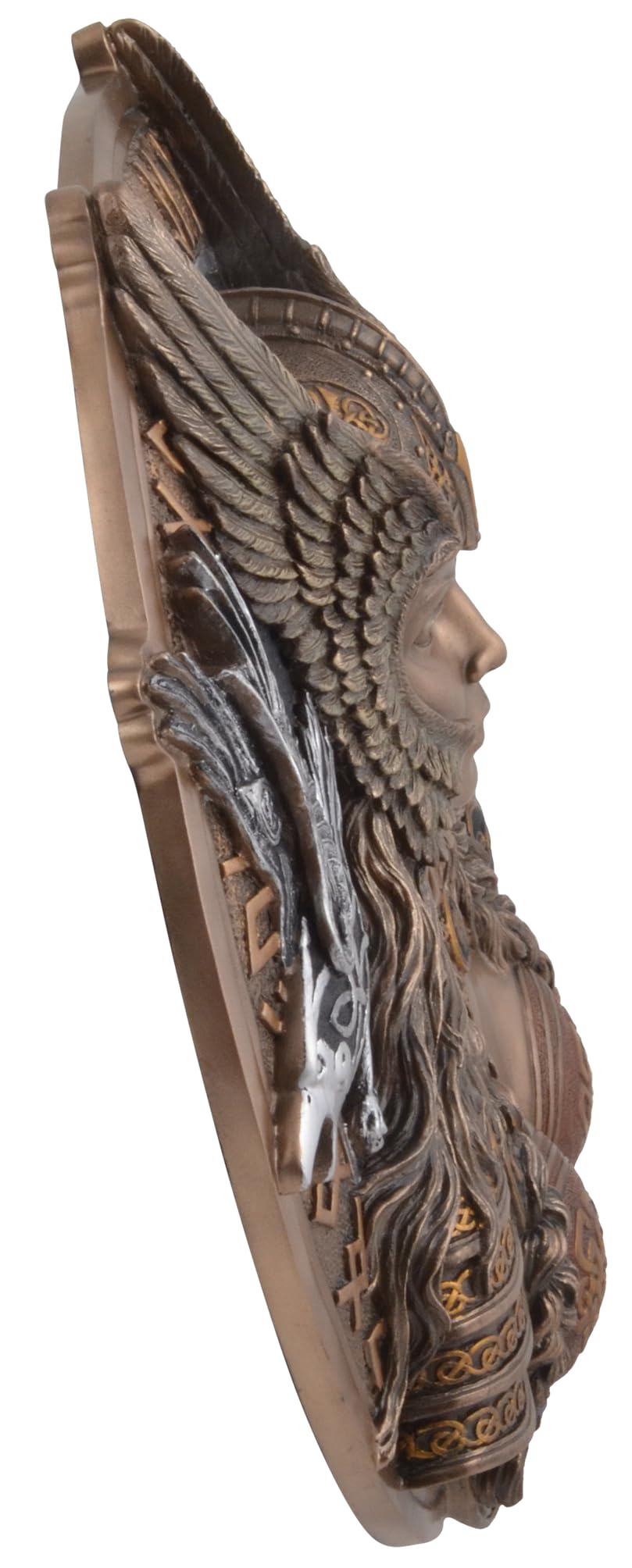 VOGLER Joh. Vogler GmbH Germański relief na ścianę z runami, walkiria, wykonany ze sztucznego kamienia, ręcznie brązowany i barwiony, z kolekcji Veronese, 708-78497