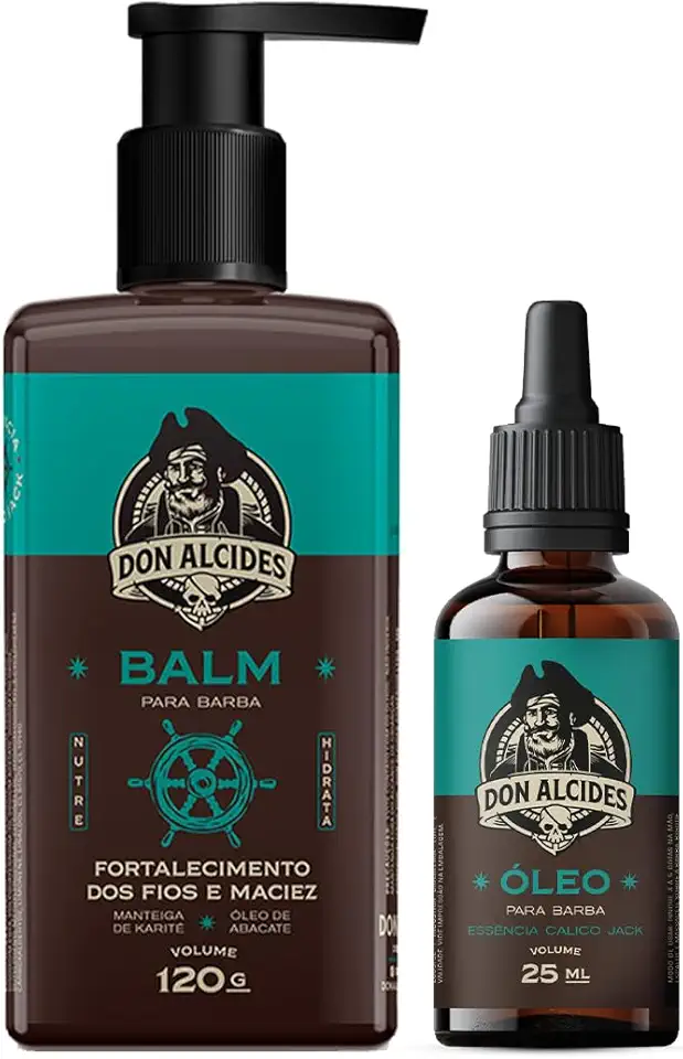 KIT BALM E ÓLEO PARA BARBA DON ALCIDES CALICO JACK