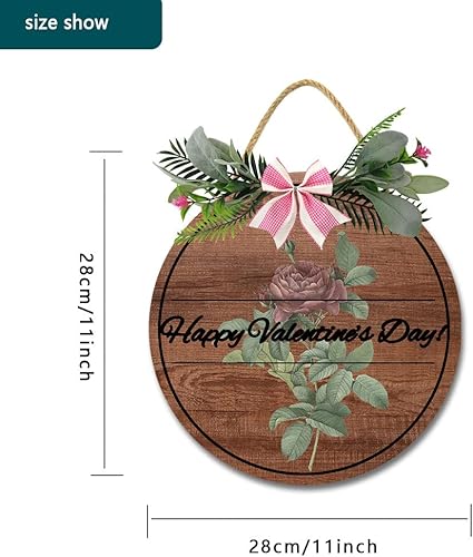 Miniatura 8 de Corona colgante de feliz día de San Valentín para puerta delantera decoración del día de San Valentín corona de vacaciones letreros de puerta de