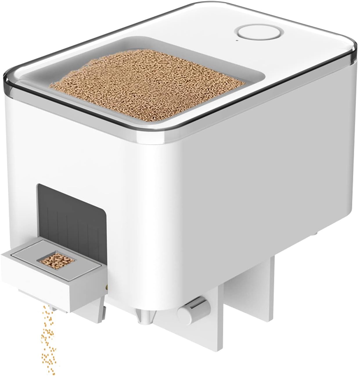 WiFi Automatic Fish Feeder for Aquarium, Auto Fish Food Dispenser for Fish Tank with App Control Timer USB Powered Drawer Delivery Does Not Spoil Fish Food, Moisture Proof, Won't Clog, 430ML