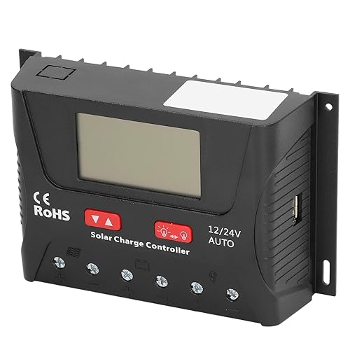 LCD Display Solar Controller, Solar Controller, 40A 3 Stage PWM Solar Charger Controller, 12V24V Solar, Renewable Energy Controllers