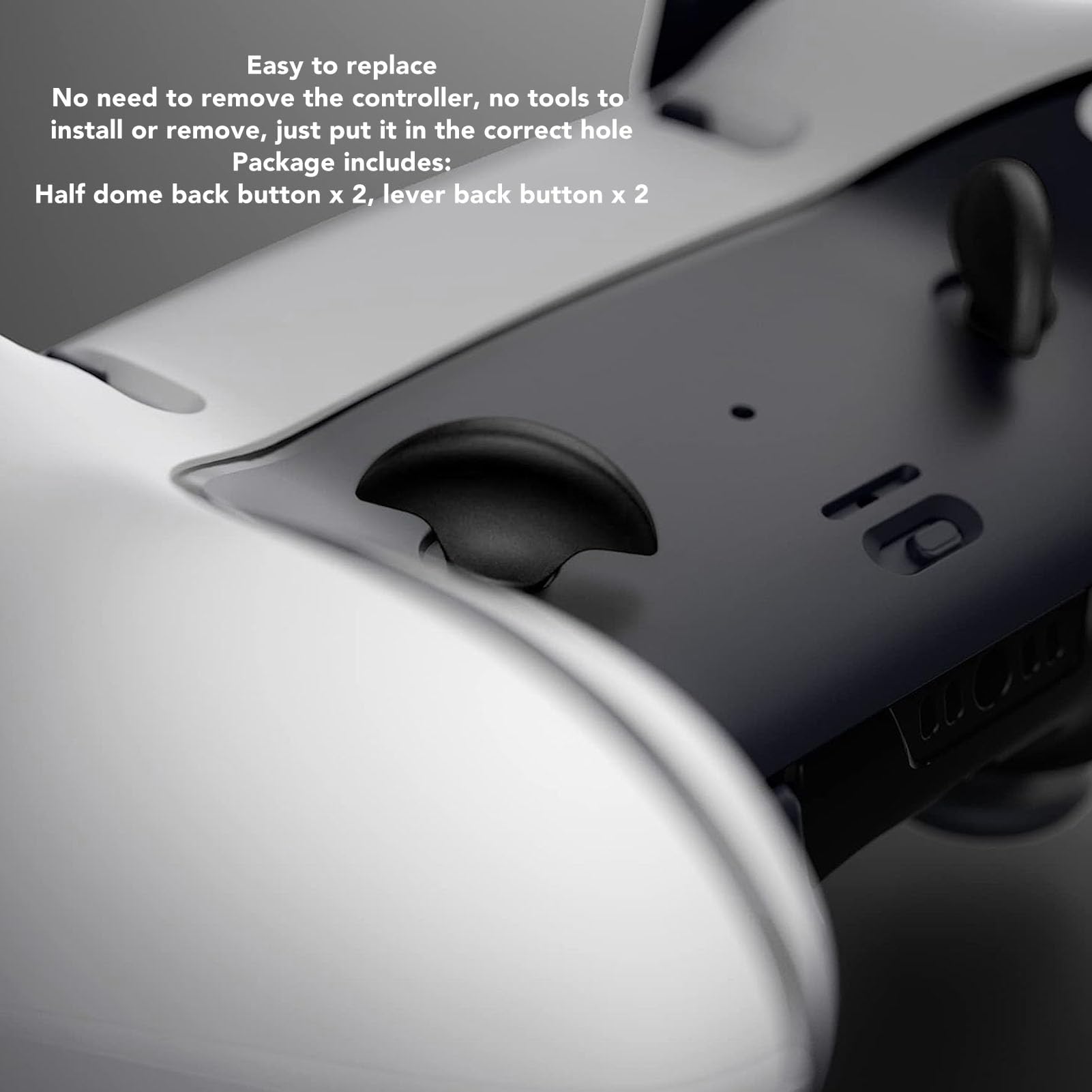 Set di 4 pallet in metallo, 2 paia di bottoni a spalla per controller parti di ricambio per controller Edge (nero)