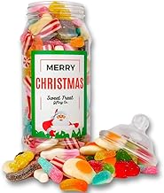 Happy Christmas Sweets Pick n Mix Sweet Gifting Jar Merry Christmas Pick and Mix Sweets 670g By The Sweet Treat Gifting Co.