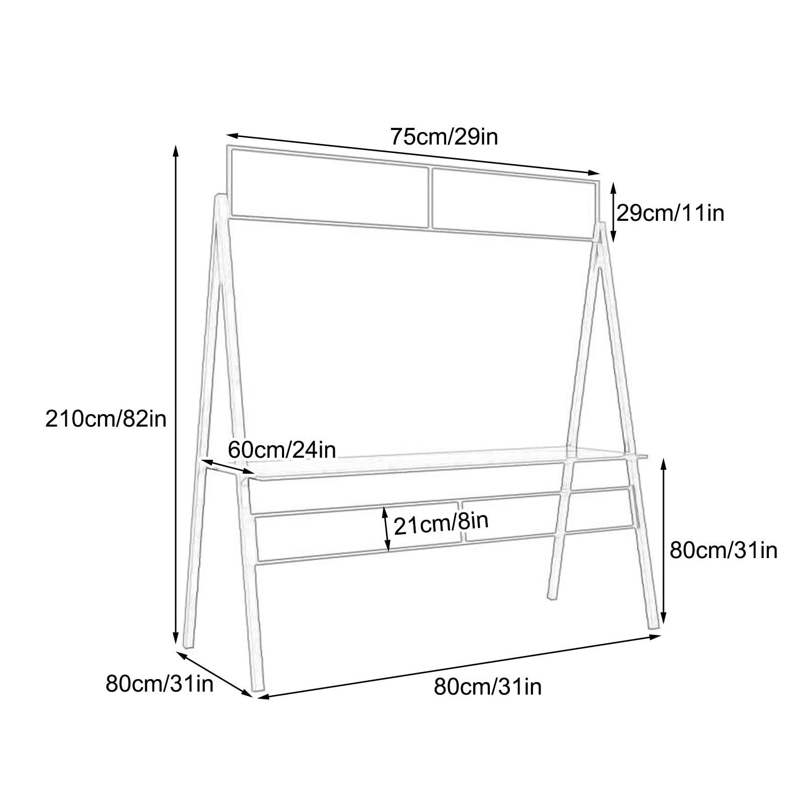 Carro de Venta Ambulante de 210 Cm de Altura con Repisa, para Mercados Agrícolas Al Aire Libre, Ferias Comerciales, Vendedores Ambulantes y Puestos de Venta(White,80x80x210cm/31x31x82in)