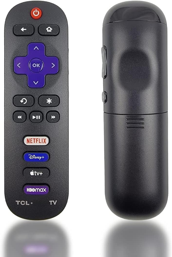 Mando a distancia de repuesto OEM compatible con todos los televisores inteligentes TCL Roku Netflix/Disney Plus/Apple TV+ / HBO Max (solo funciona con TCL Roku TV, no para Roku Stick y Roku Box)