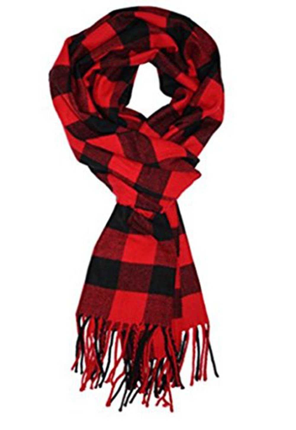 Men's Scarves Classic Arrival Winter Plaid Scarf Tassel Edge Soft Warm Scarf