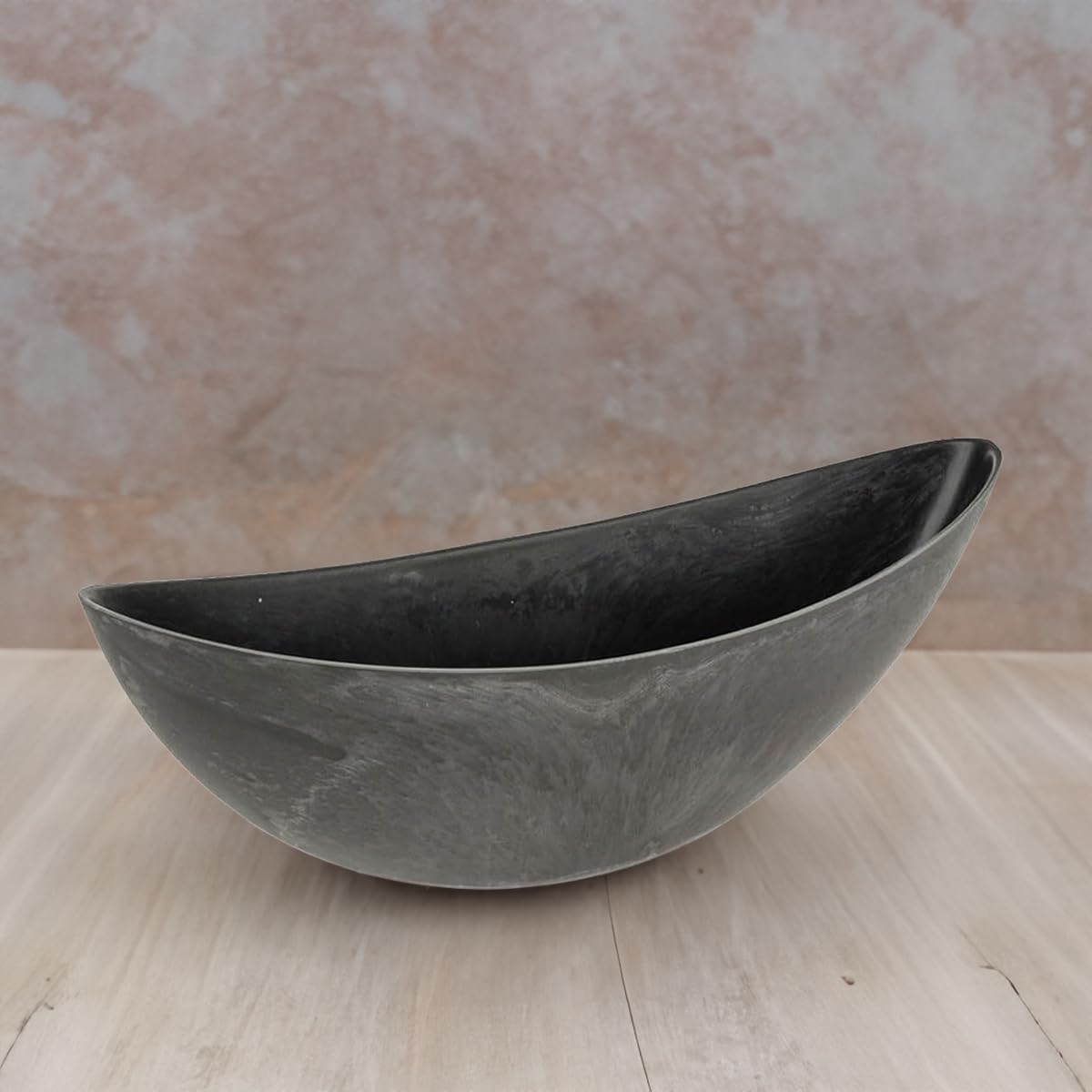 Matches21 Pot de fleurs en plastique Gris foncé 66 x 21 cm