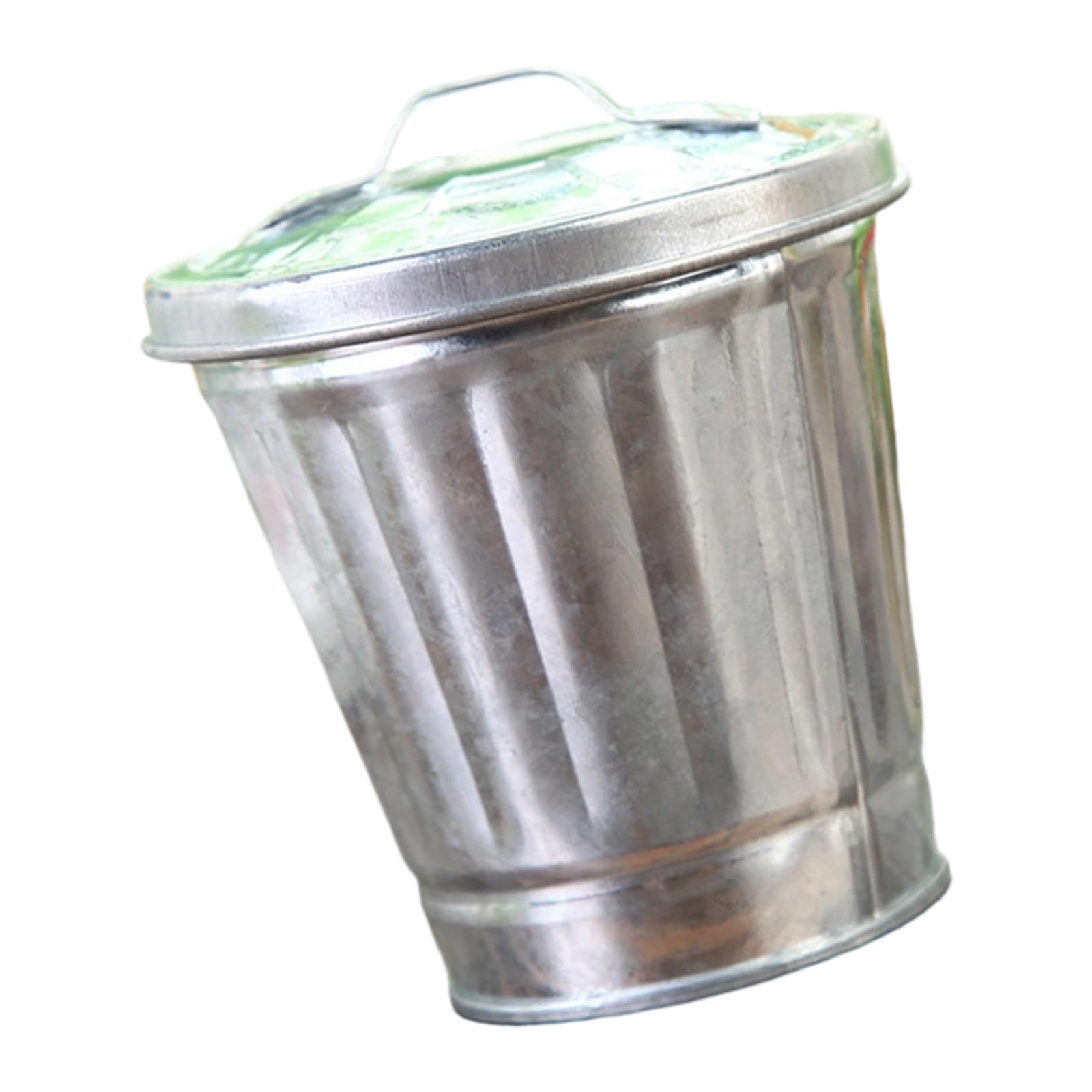 OSNIYAW Stylish Iron Waste Basket with Top Dustbin Strong and Compact for Multiple Room Decor Kitchen Iron Trash Can