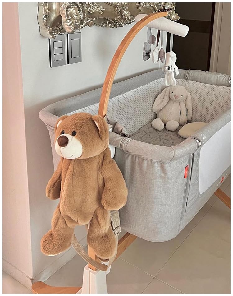 Image of Women Animal Teddy Bear Plush Backpack with Adjustable Straps (Light Bear)