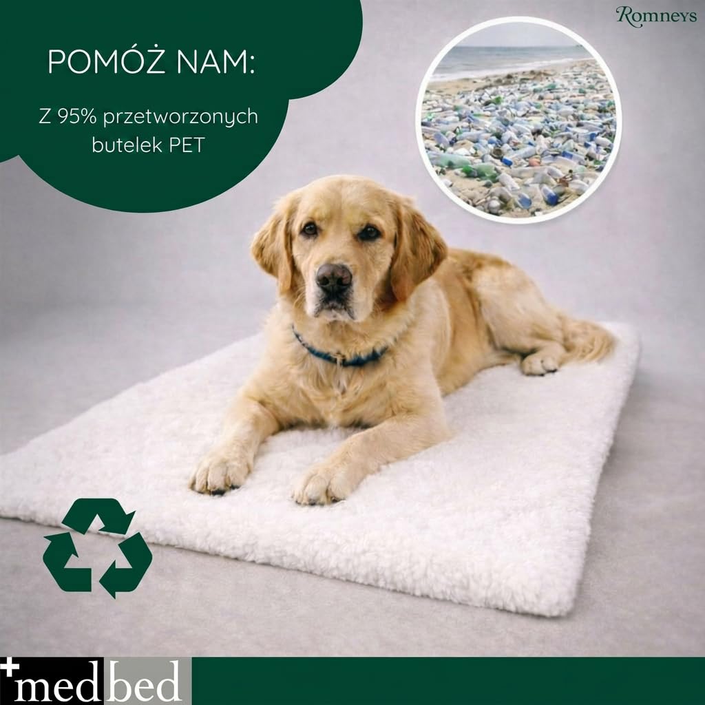 Medbed Premium - Medyczny koc dla psów: antypoślizgowy, pochłaniający wilgoć, oddychający i nadający się do prania (szary, 50 x 70 cm)