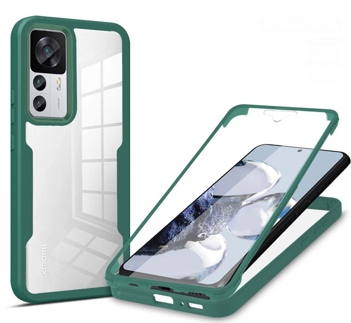 HAOYE Cover per Xiaomi Mi 12T / 12T PRO (6.67), Trasparente Cornice