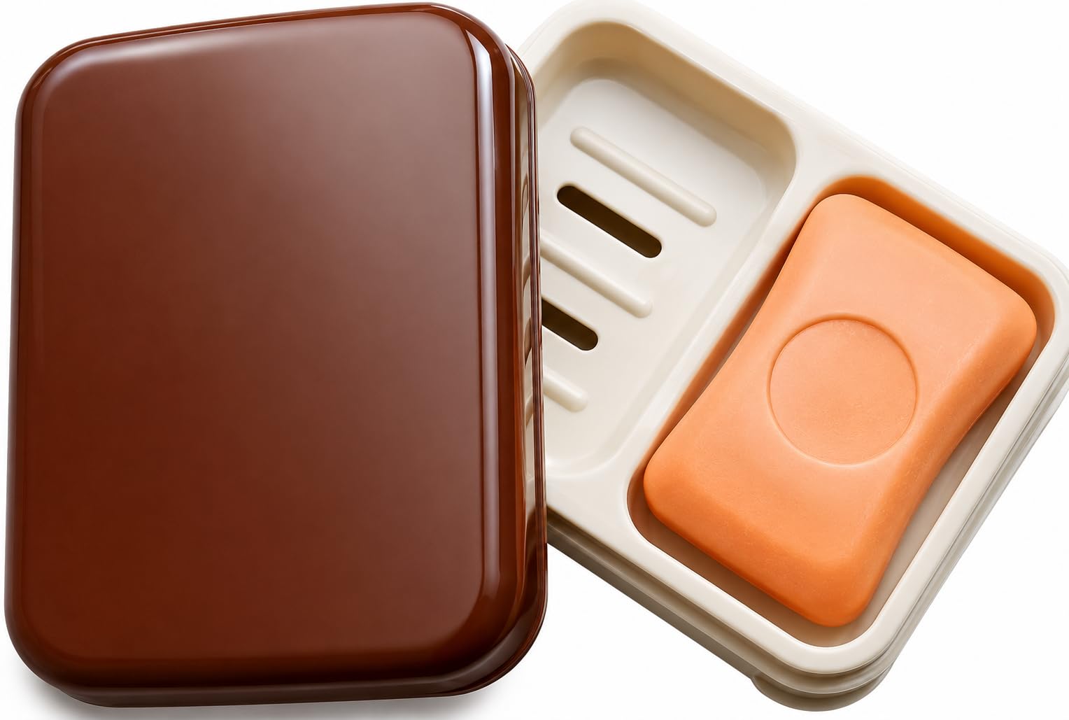Dmitry 2 in 1 Soap Keeping Plastic Case with Lid for Bathroom use (Multicolor)-image-6