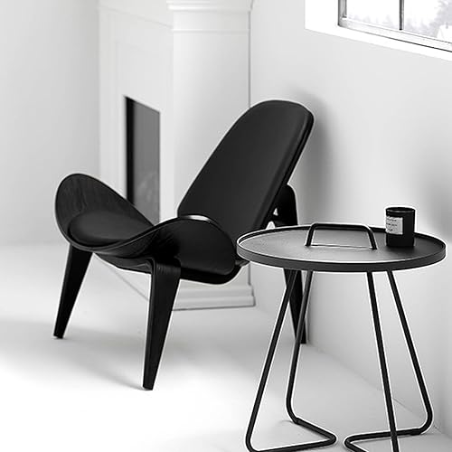 Miniatura 4 de OAKHAM Comfy Shell - Silla decorativa moderna de mediados de siglo para sala de estar y dormitorio, con almohadillas protectoras para los pies,