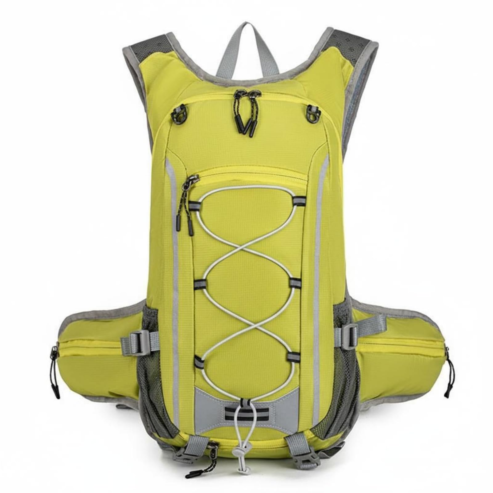 Milageto Zaino da Montagna con Supporto Ergonomico Zaino da Trekking Leggero Traspirante per Alpinismo, Verde, Verde Limone