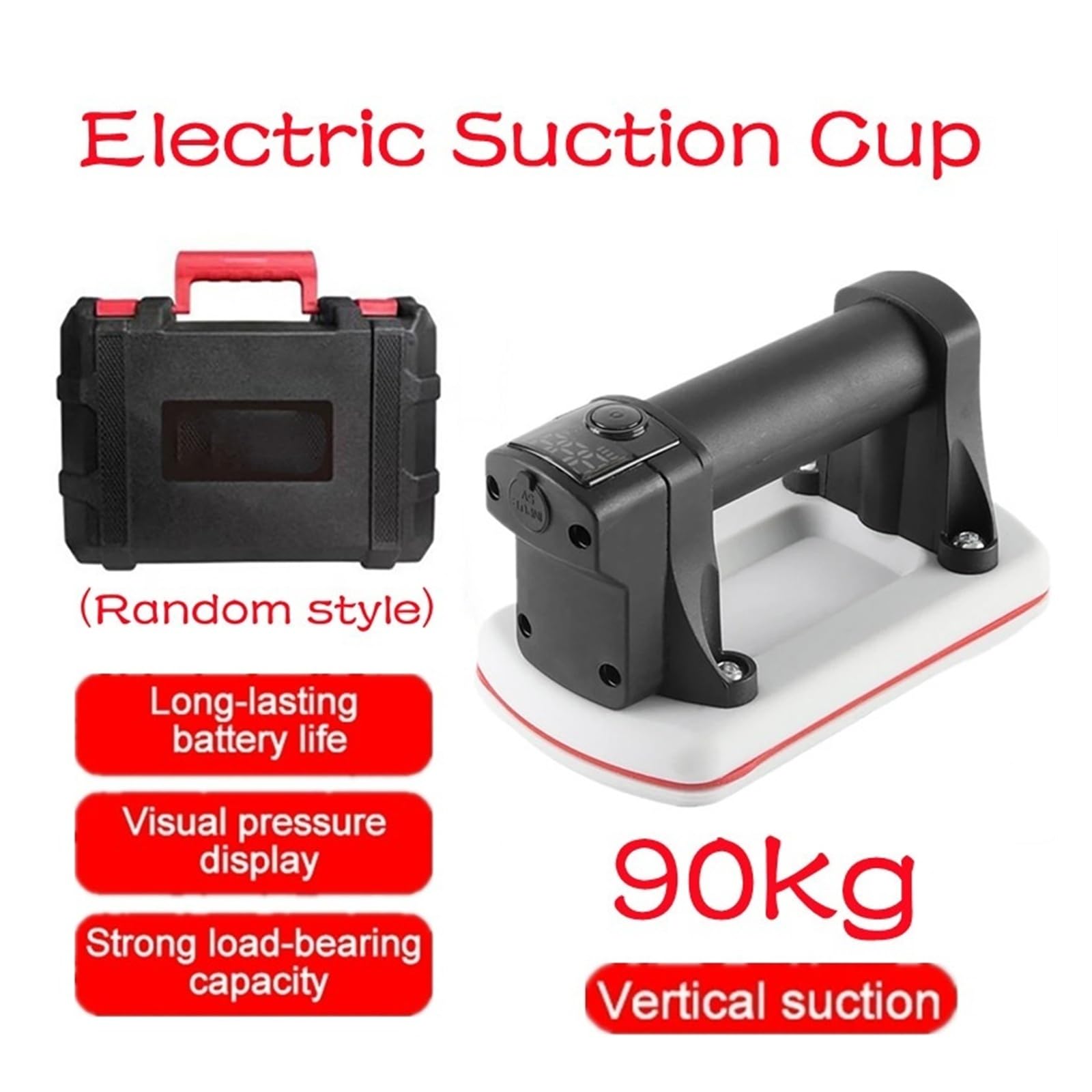 Podnośnik przyssawek, Inteligentny wyświetlacz o dużej mocy Elektryczna przyssawka próżniowa Narzędzie do podnoszenia ładunku 90 kg