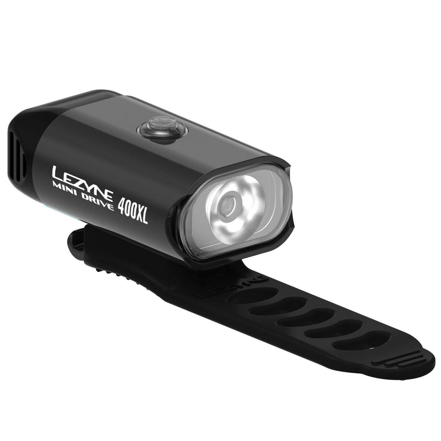Lezyne Mini Drive 400XL Front Cycling Light - Black, 400 Lumen/USB Rechargeable Battery Bright LED Dark Night Headlight Head Bike Cycle Commute City Street Safety Mountain Road MTB Ride Accessories