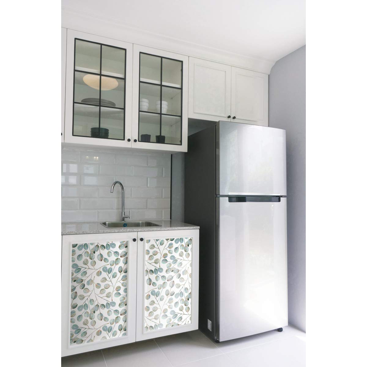 RoomMates RMK11629WP Cat Coquillette Eucalyptus Blue and White Peel and Stick Wallpaper, 52.1 x 502.9 cm - Image 3