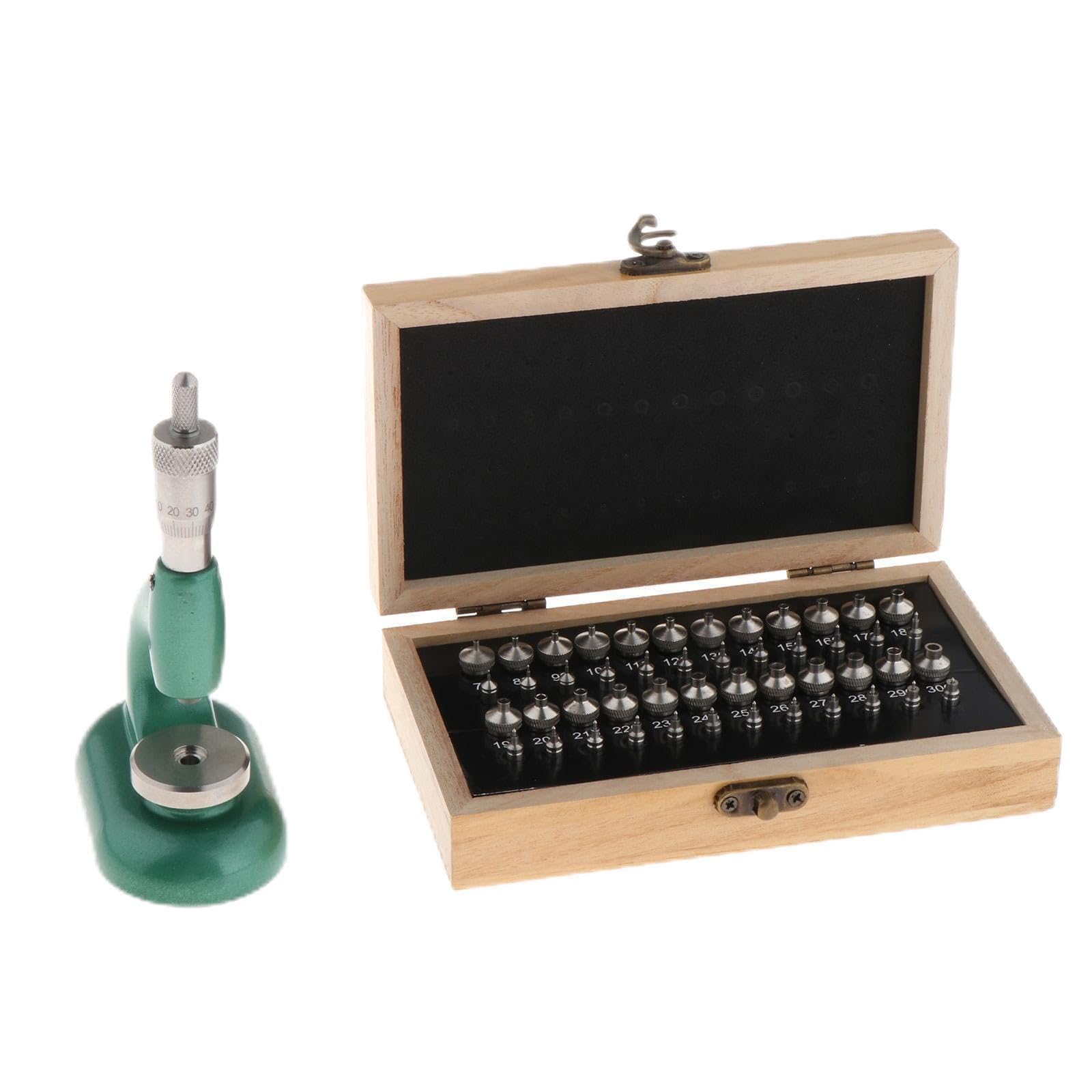 Juego de herramientas para cerrar cajas de relojes con 48 moldes de agujeros, ajuste y reparación de joyas, herramienta para instalar joyas,