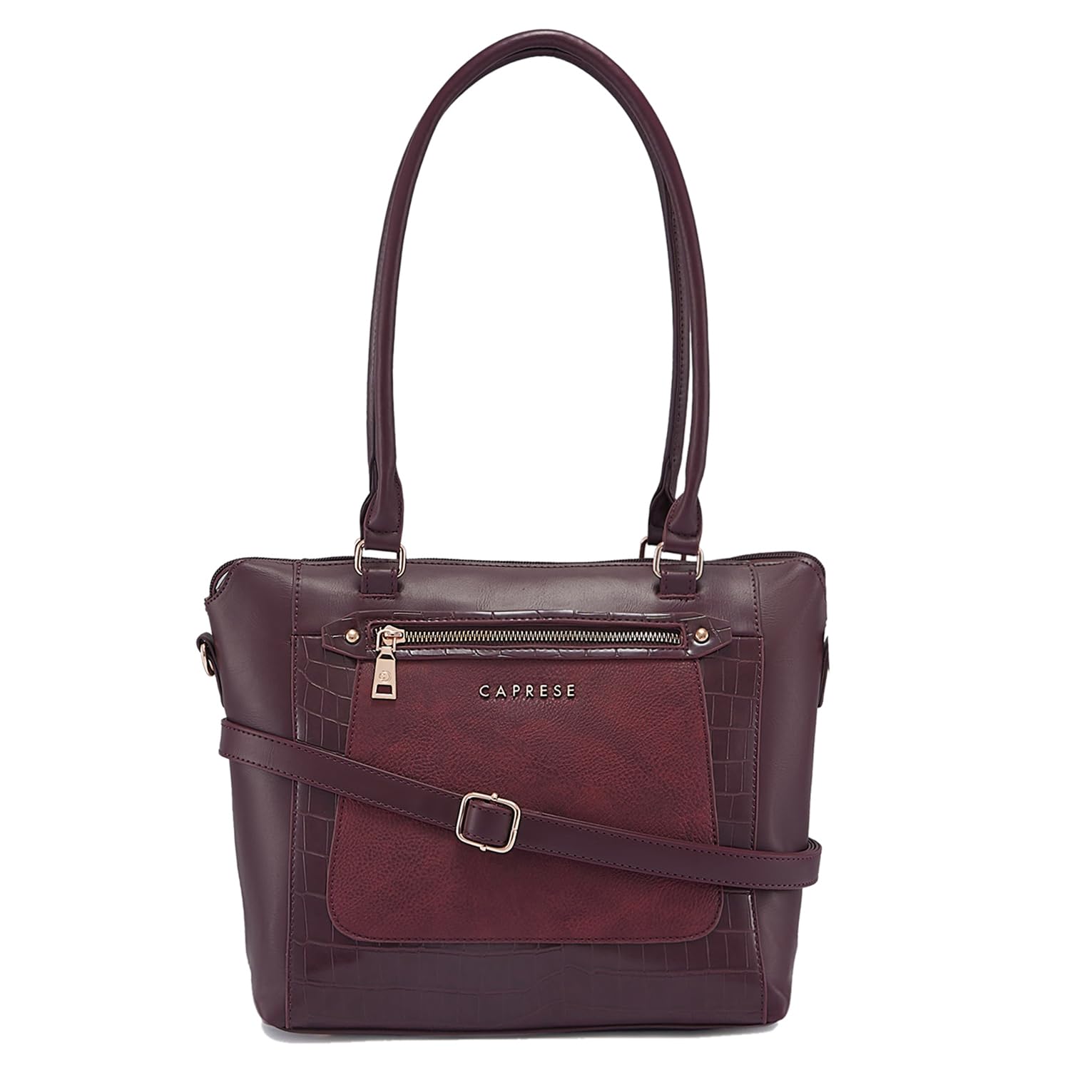 Caprese GIGI SOLID BORDEAUX FAUX LEATHER LARGE TOTE HANDBAG (B0CYQC421K) Amazon Price History, Amazon Price Tracker