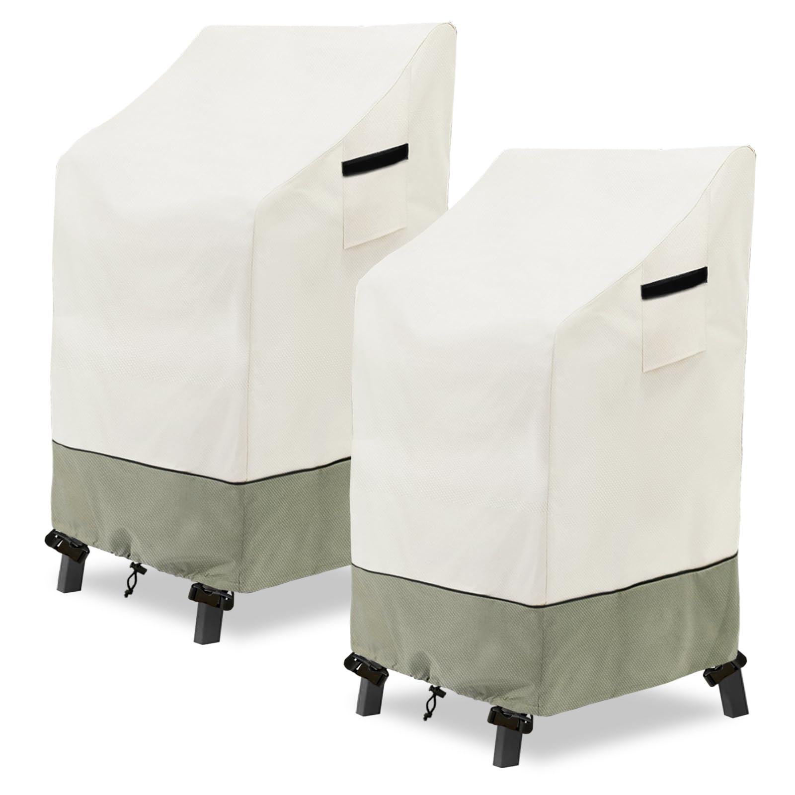 Osileyo Adirondack Chair Cover 2 Pack, Heavy Duty Waterproof Outdoor Patio Chair Cover (30 W x 32 D x 46 H inches) Beige