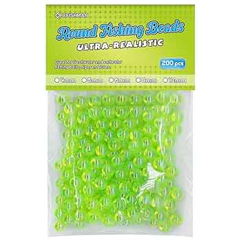 SILANON Fishing Beads Assortment Set,1000pcs 5mm Round Float, Fishing Beads Salt