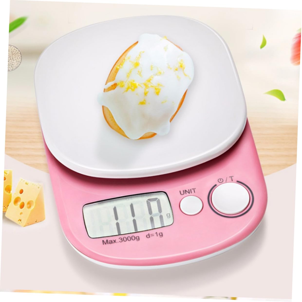 Mini Electronic Kitchen Scale 1g Precision Digital Food Weight Scale Plastic High Accuracy 3kg Capacity Compact Home Cooking Measuring Tool No Battery