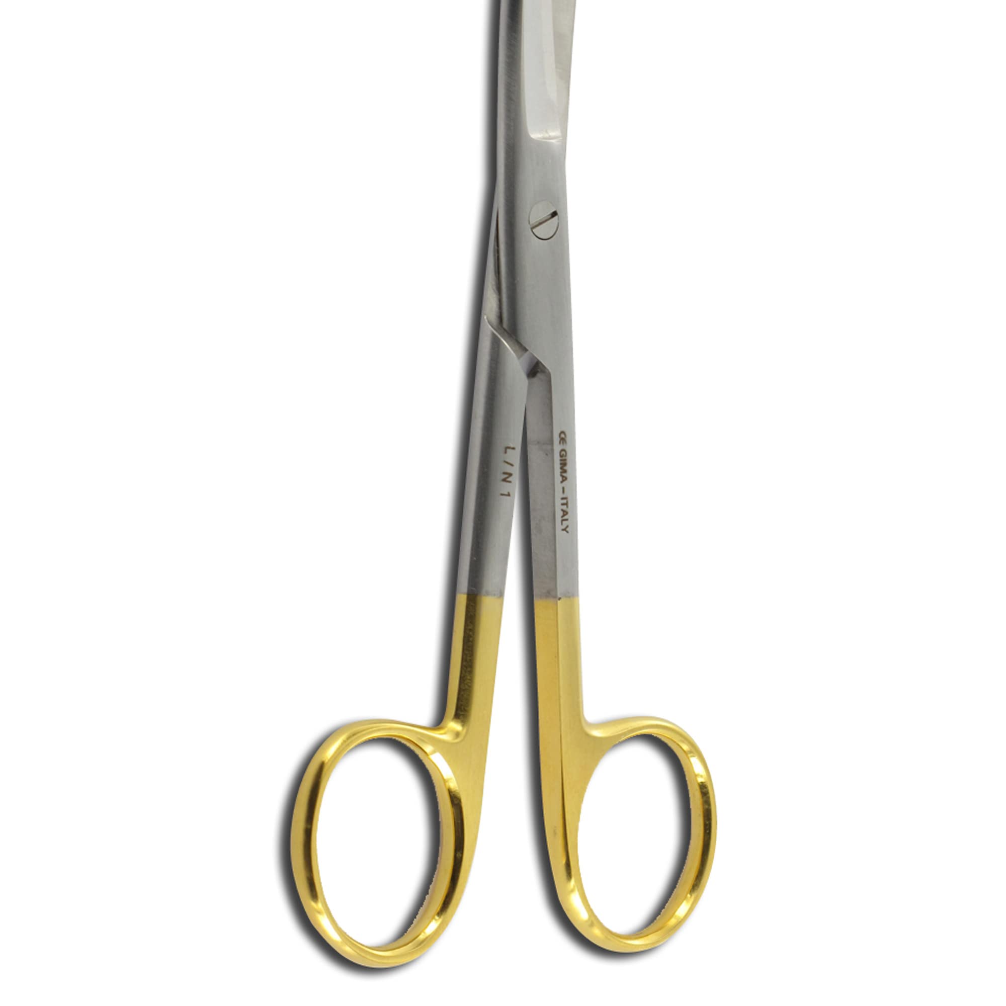Gima - Tijeras Metzenbaumin en carburo de tungsteno, curvadas, puntas afiladas, con cuchillas firmes que garantizan precisión a los cirujanos, 14,5 cm, 26505