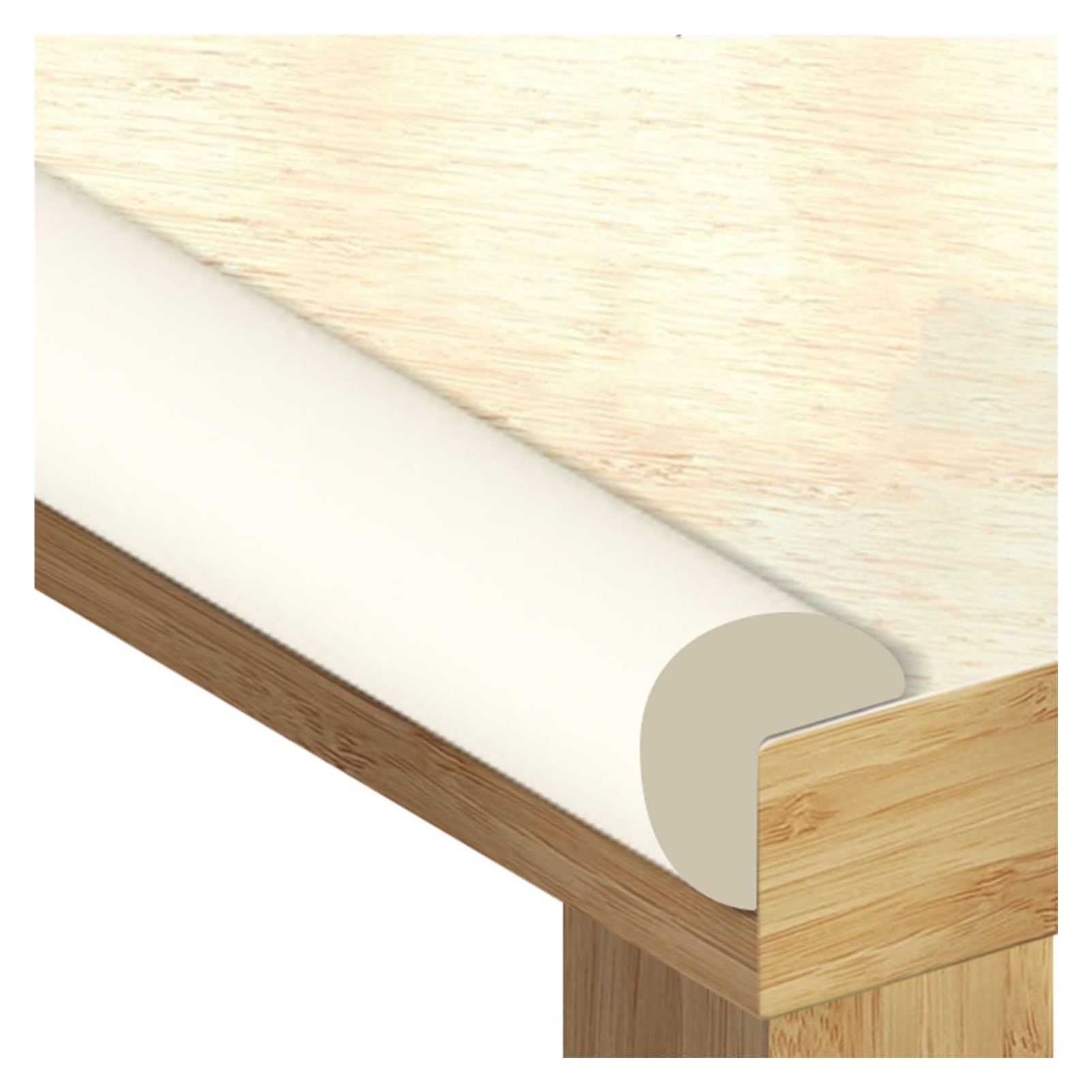 Furniture Edge corner protector, Corner Edge Bumper Guard Foam Pretaped Cushion Multicolor Sharp Edges Furniture(White a,4pcs)