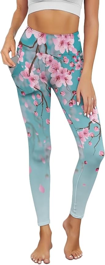 High Waisted Tummy Control Casual Workout Leggings for Women Butt Lifting Yoga Pants with Pockets Size XS-3XL