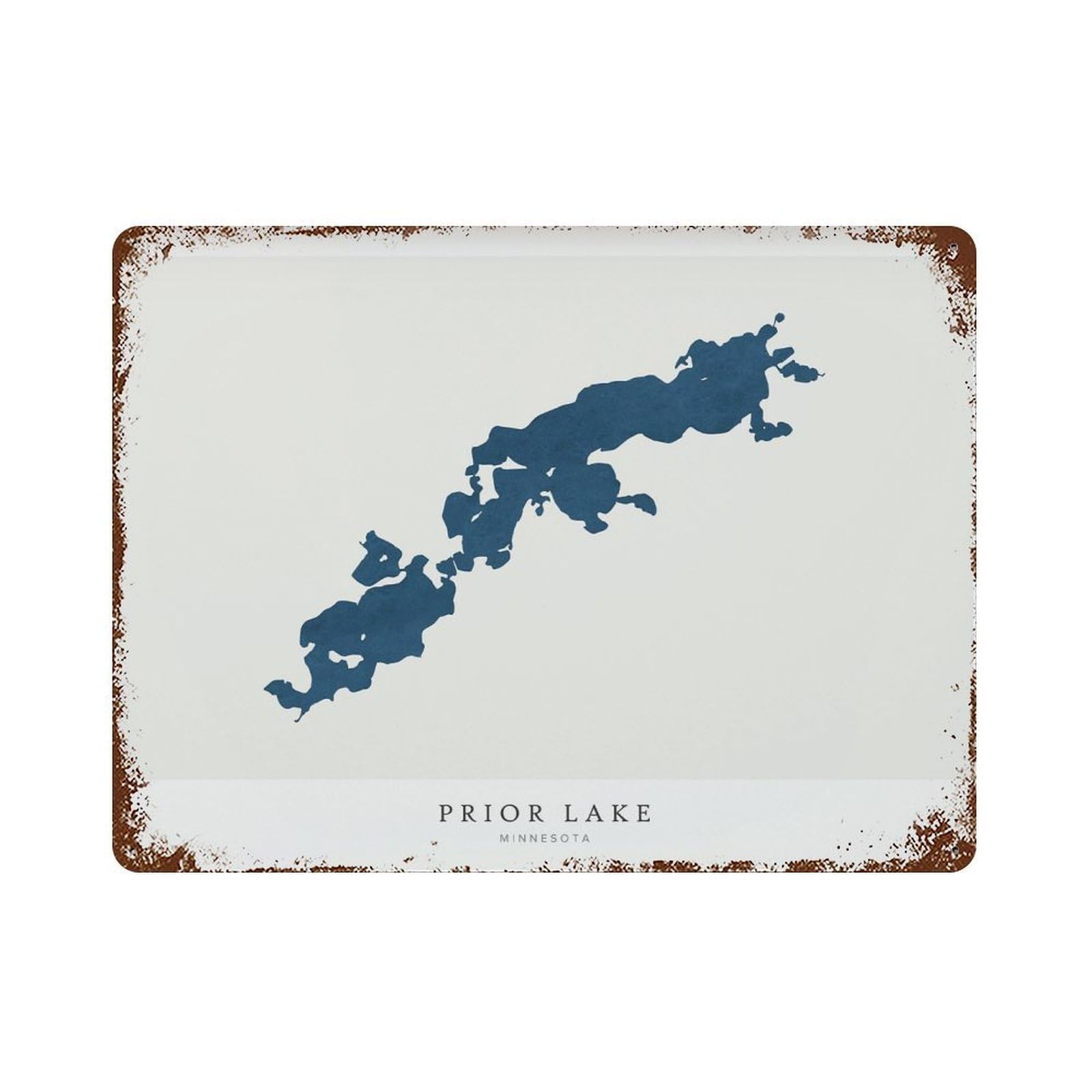 xiaoxiaoshen Prior Lake Map House Gift Minnesota Wall Decor Art Metal Tin Poster Modern Home Decor Art Home Bar Shop Decorations Vintage Sign 30x40cm