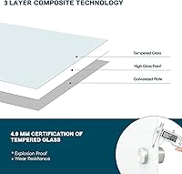 Vista 36 de J&J worldwide Glass Whiteboard Yearly Calendar - 35" X 47" Large Wall Whitrboard - White Board Dry Erase Planner for Wall Home, School, Office