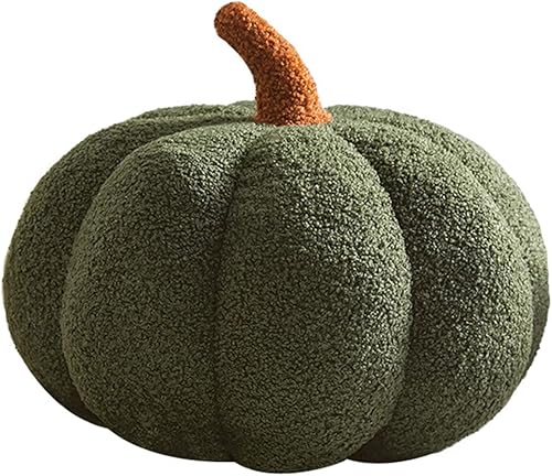 Miniatura 9 de Cojín de felpa de calabaza simulada 3D (13 pulgadas, café)