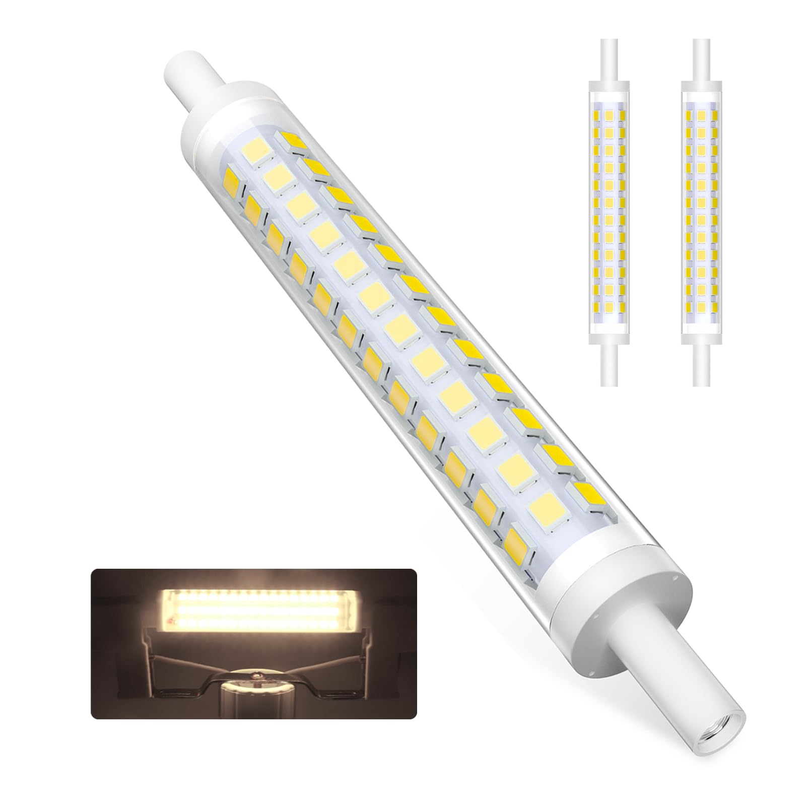 R7S LED 118mm, Natural White 4000K 9W Dimmable LED Bulbs R7S 900LM AC 190-260V, Equivalent 90W J118 R7S Halogen Bulbs