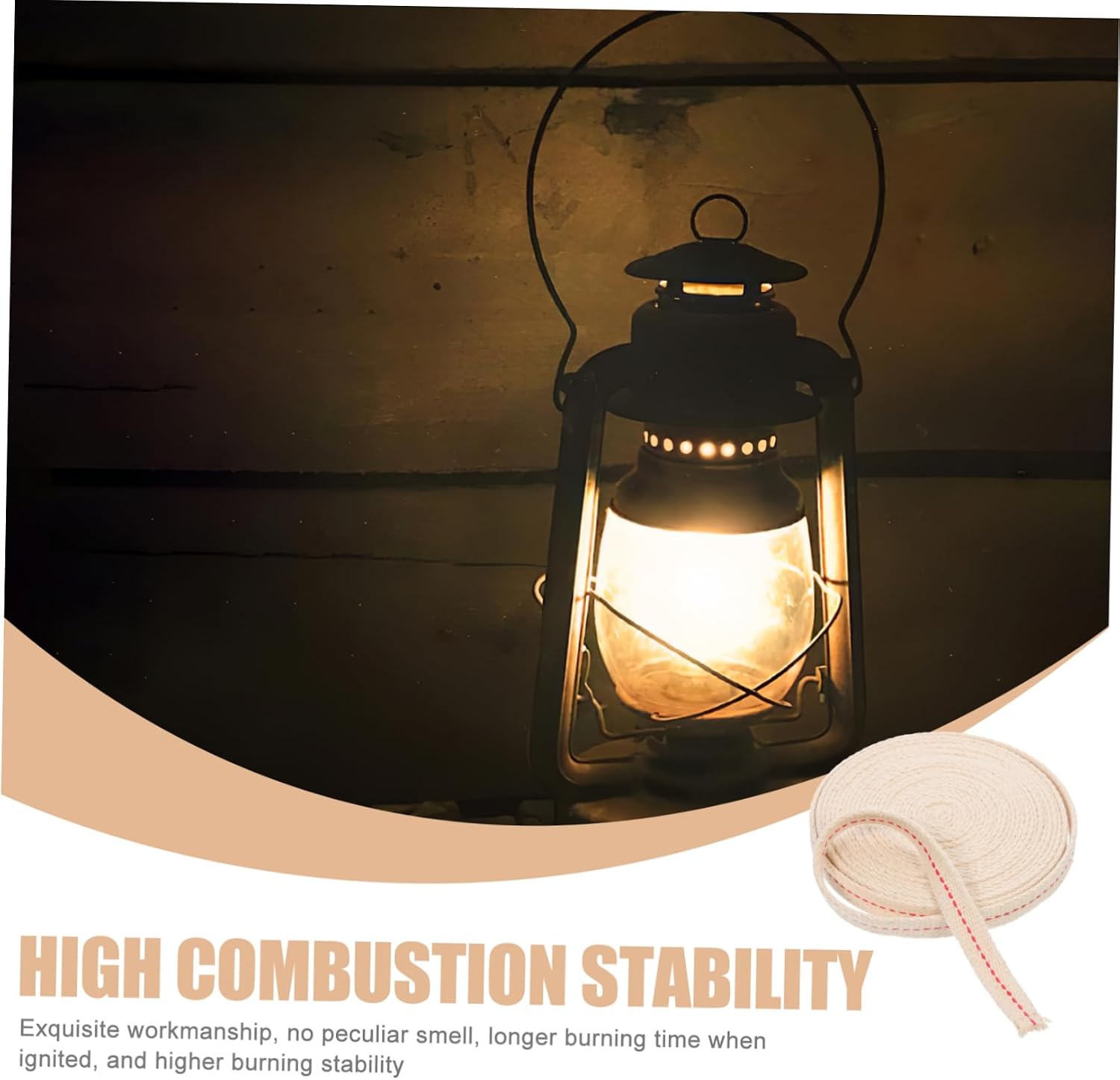 VICASKY Replaceable Cotton Lamp Wick 5m for Table Lamps and Alcohol Burners