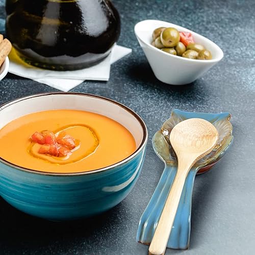 Miniatura 7 de Soporte para cuchara de búho, soporte de cuchara de cerámica, soporte para utensilios para estufa, encimera de cocina, mesa de comedor, estación de