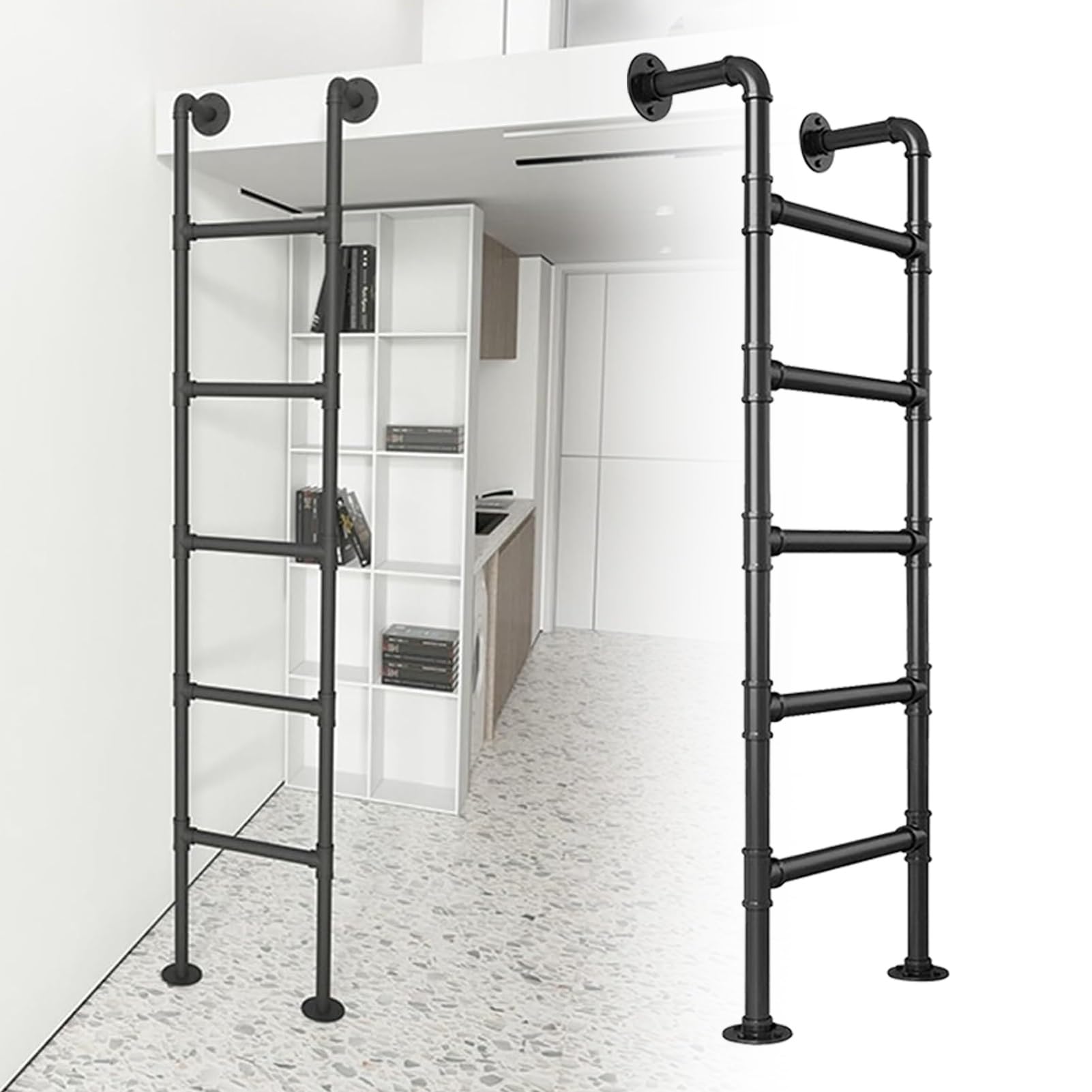 Escabeau de bureau à domicile en métal et échelle d'escalade 146 cm