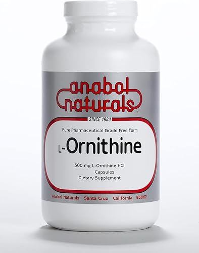 Anabol Naturals L-Ornitina 2000 Cápsulas 500 mg Forma Libre