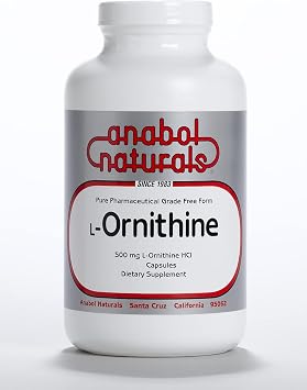 Anabol Naturals L-Ornithine 2000 Capsules 500 mg Free Form
