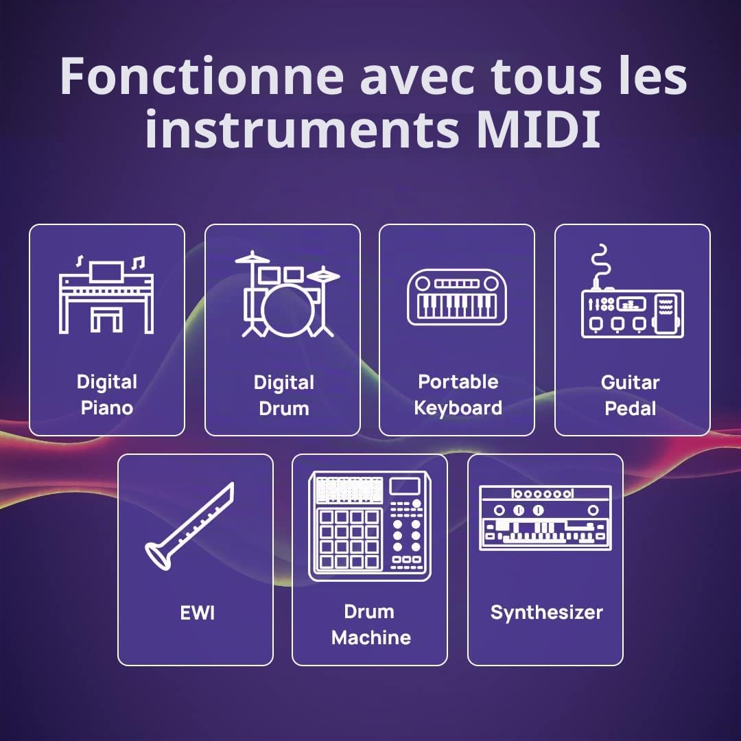 CME U2MIDI Pro – Câble USB MIDI Haute Vitesse avec Filtrage et Mapping, Interface USB vers MIDI Plug-and-Play pour Ordinateur et Instruments MIDI