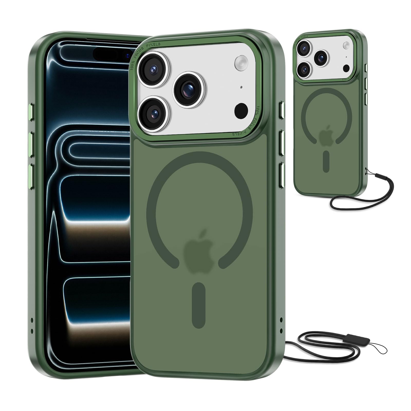 NEW'C Magnetisch Hülle für iPhone Serie kompatibel mit MagSafe Ultimate, stoßfest – starker Magnetismus und militärischer Schutz