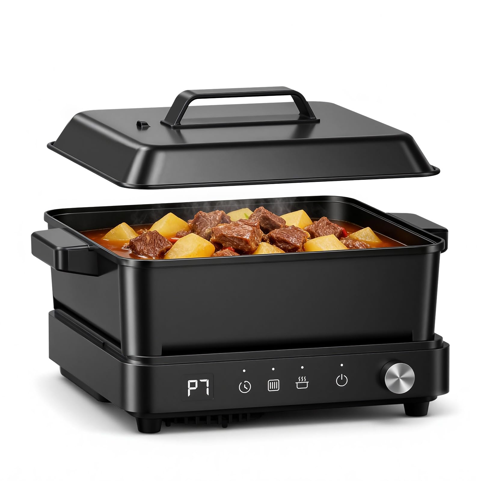 olayks Induction Cooktop with Cooking Pot and Grill Pan
