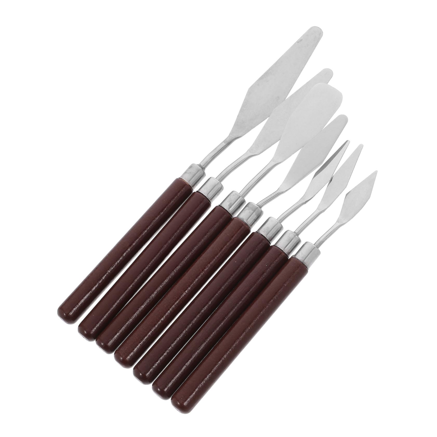 LALAFINA Oil Paint Mixing Scraper Art Knife Set 7pcs Pallet Knife for Drawing and Painting