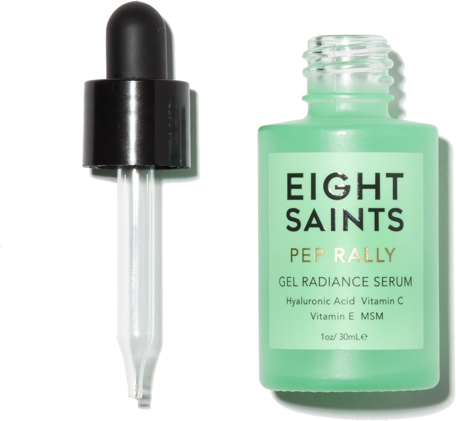 Eight Saints Skincare Pure Hyaluronic Acid Serum for Face Plumping, Natural and Organic Vitamin C Face Serum with Vitamin E for Fine Lines, Reduces Wrinkles, Firming, Hydrating, Anti-Aging, 1 Oz