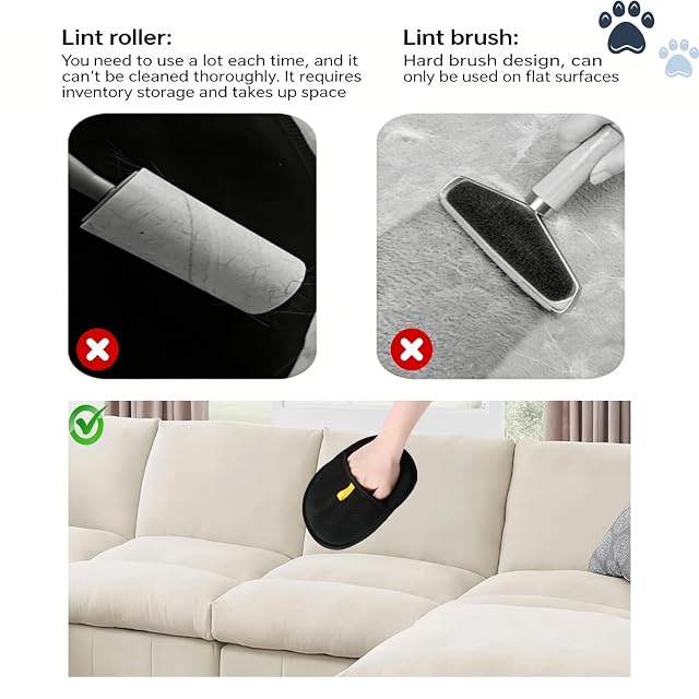 Foto 6 de 7 de AnBoxiaodia 4 guantes para gatos y perros, guantes para el cuidado del pelo de mascotas