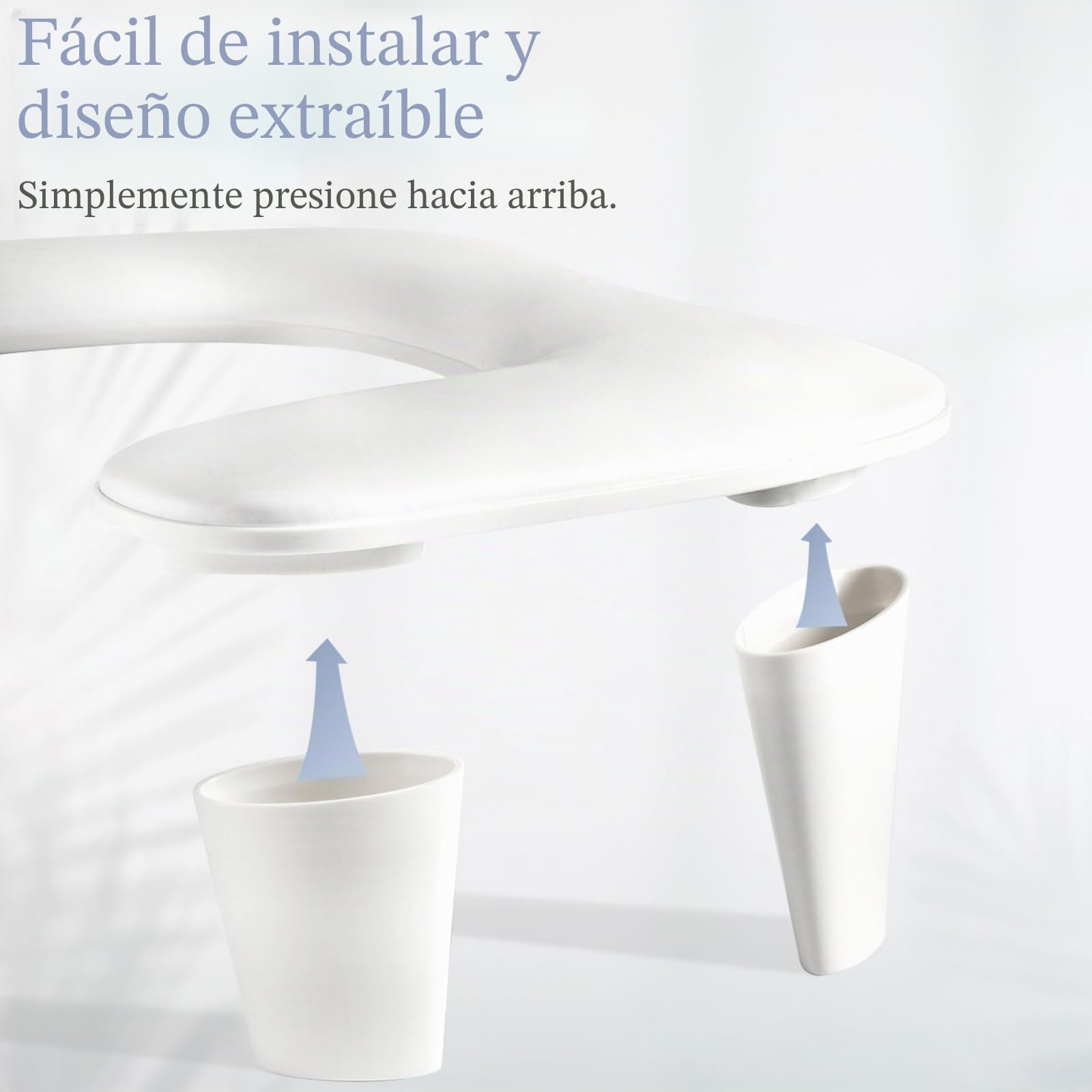 Reposabrazos para uñas Tech: Reposabrazos para manicura en forma de U, reposabrazos grande blanco de microfibra de piel sintética para cojín de uñas acrílico