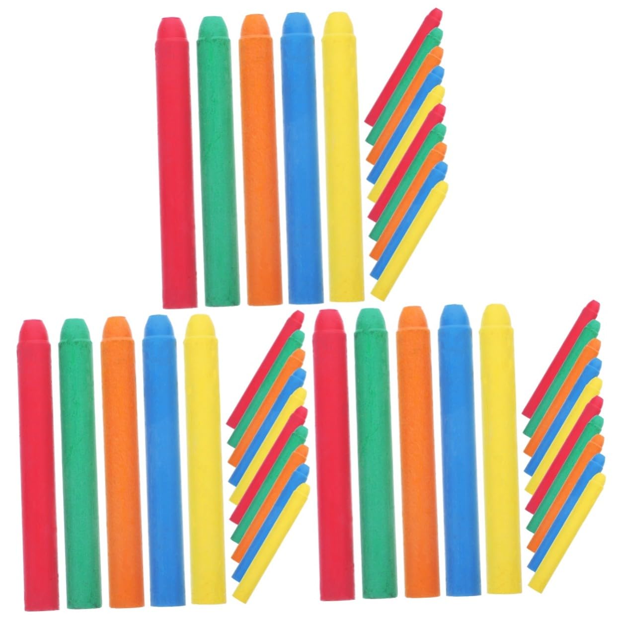 60 Pièces Craies Colorées Solubles Eau sans Poussière Adaptées Aux Enseignants Craie de Trottoir pour Tableau et Utilisation Intérieure Extérieure