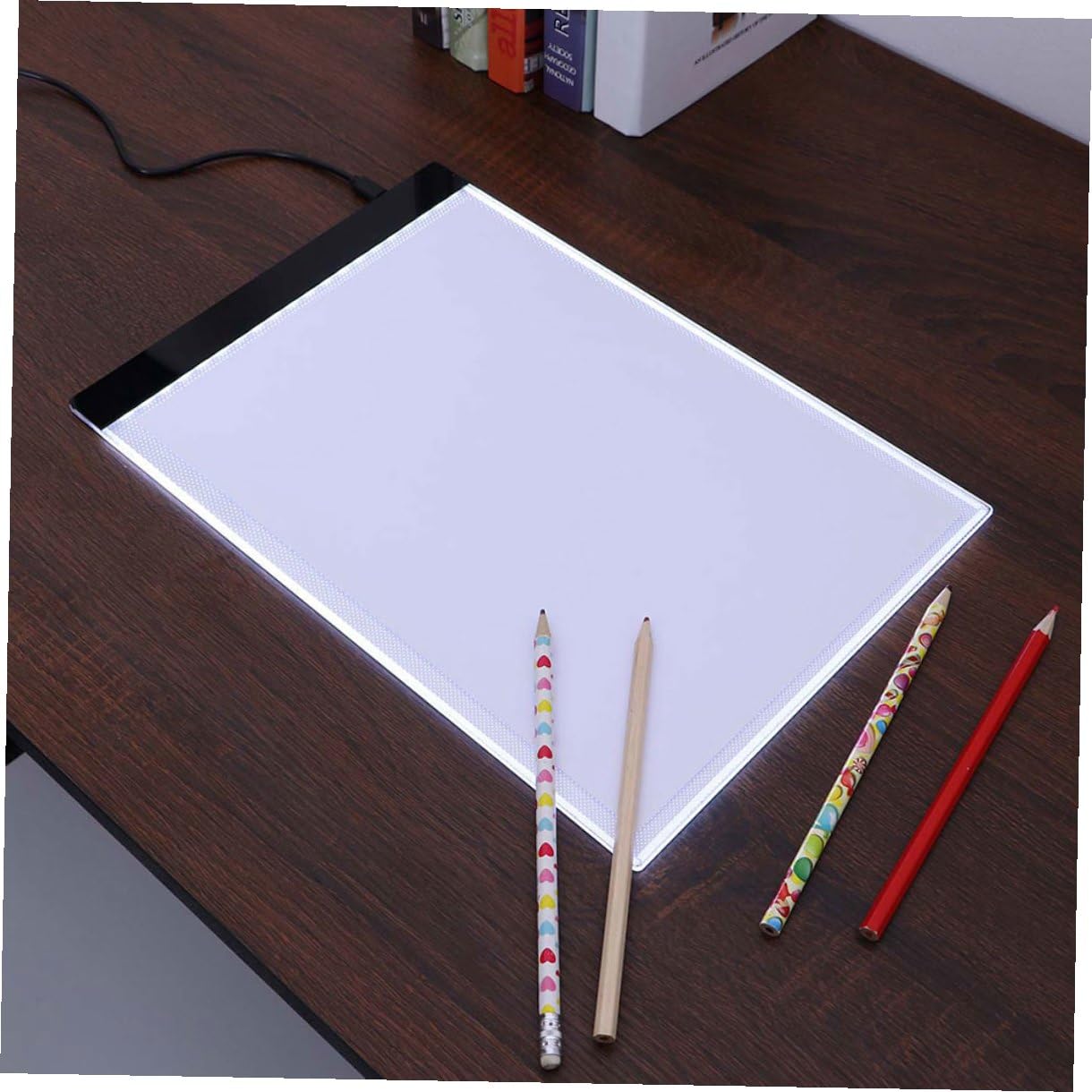 Table Lumineuse de Traçage A4 en Acrylique Blanc, Bloc Mince