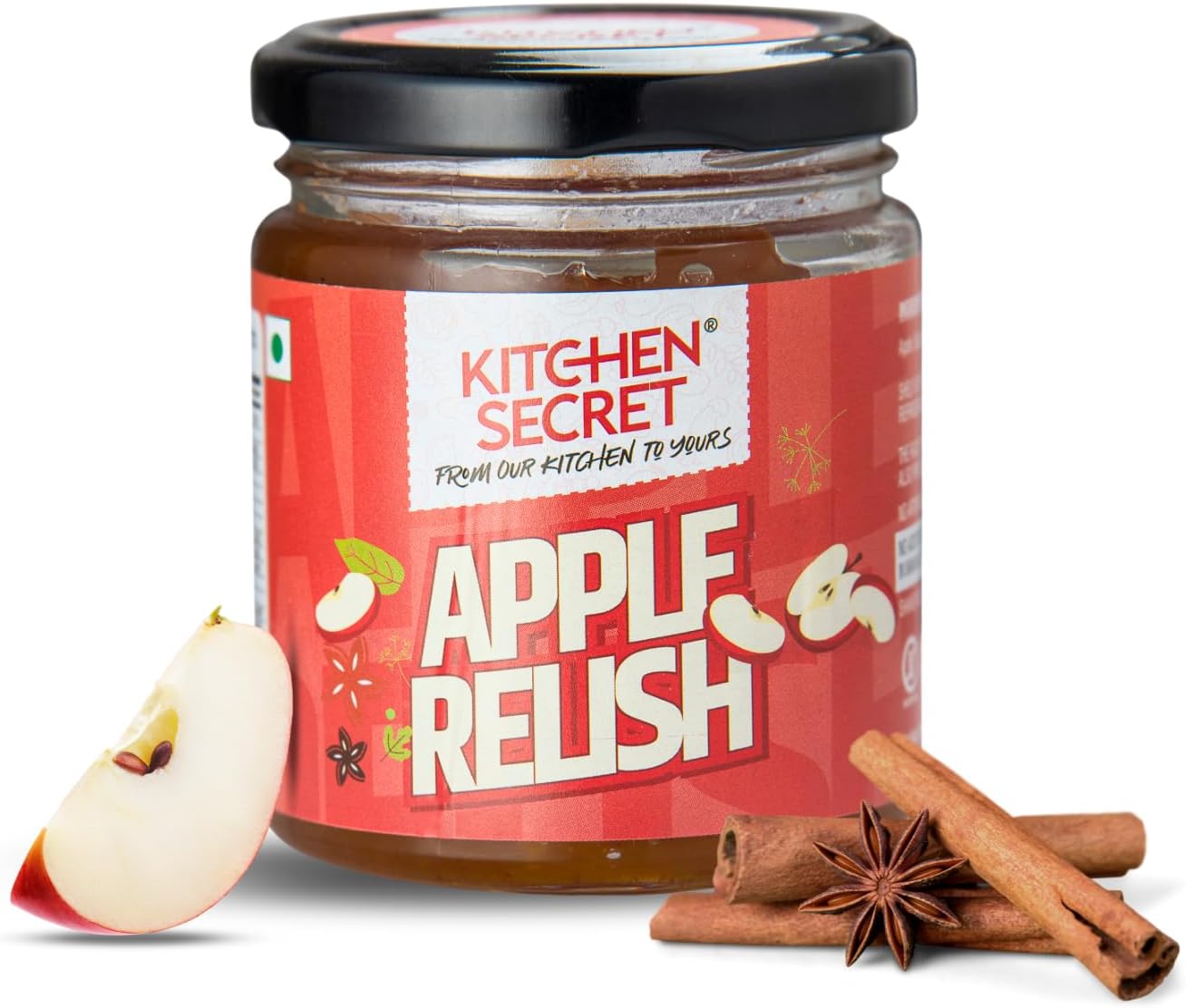 Kitchen Secret Apple Relish (Chutney) 200Gm, Tasty Chutney, Made With Fresh Apples, Tasty & Flavorful Relish Chutney That Adds A Delicious Twist To Enhance The Flavor Of Sandwiches, Elevate Your Cheese Platter